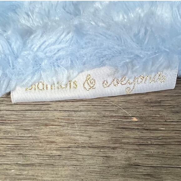 Blankets & Beyond Blue Rosette Swirl Teddy Bear Blanket‎ Lovey - Picture 4 of 6